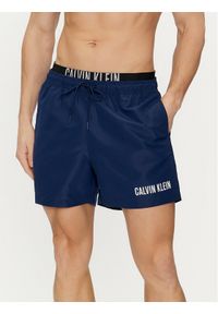 Calvin Klein Swimwear Szorty kąpielowe KM0KM00992 Granatowy Regular Fit. Kolor: niebieski. Materiał: syntetyk #1