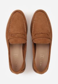 Renee - Brązowe Mokasyny Casual VICES z Imitacji Zamszu z Wkładką ze Skóry Naturalnej Sheiris. Okazja: na co dzień. Kolor: brązowy. Materiał: zamsz, skóra. Styl: casual #7
