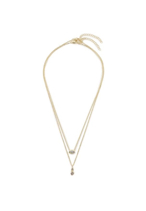 Luv AJ Zestaw 2 naszyjników Stellar Bezel Charm Necklace Set HOL22-N-SBCN-G Złoty. Materiał: metalowe. Kolor: złoty