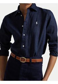 Polo Ralph Lauren Koszula 211970730002 Granatowy Classic Fit. Typ kołnierza: polo. Kolor: niebieski. Materiał: len