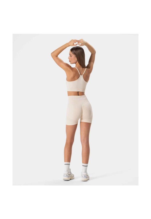 Biustonosz bezszwowy Carpatree Allure beżowy. Kolor: beżowy. Sport: fitness, joga i pilates