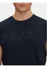 EA7 Emporio Armani Tank top 7M000223 AF10375 UB102 Granatowy Regular Fit. Kolor: niebieski. Materiał: bawełna