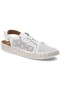Białe Sandały Artiker Damskie Skórzane Obuwie. Kolor: biały. Materiał: skóra. Sezon: wiosna #1