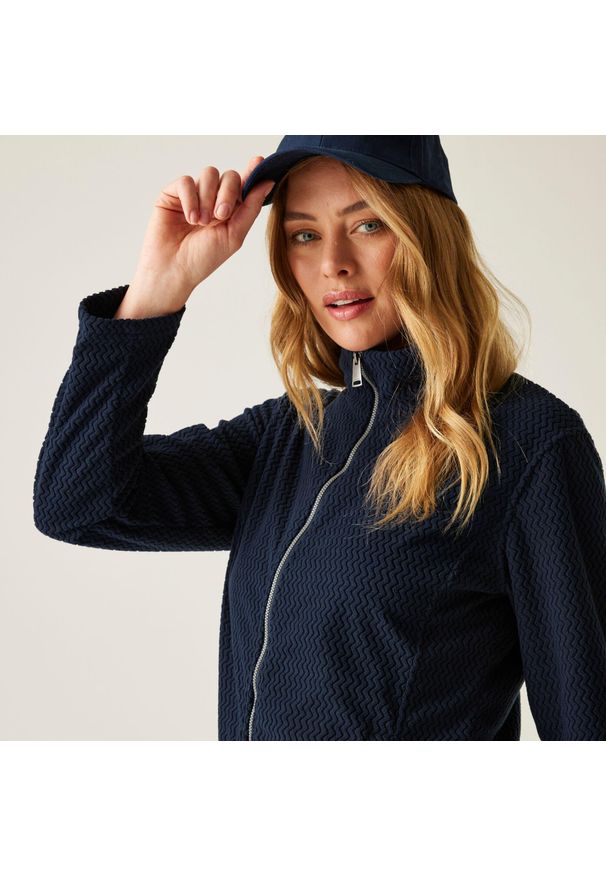 Regatta - Polar damski rozsuwany Heidy. Kolor: niebieski. Materiał: polar. Sport: turystyka piesza