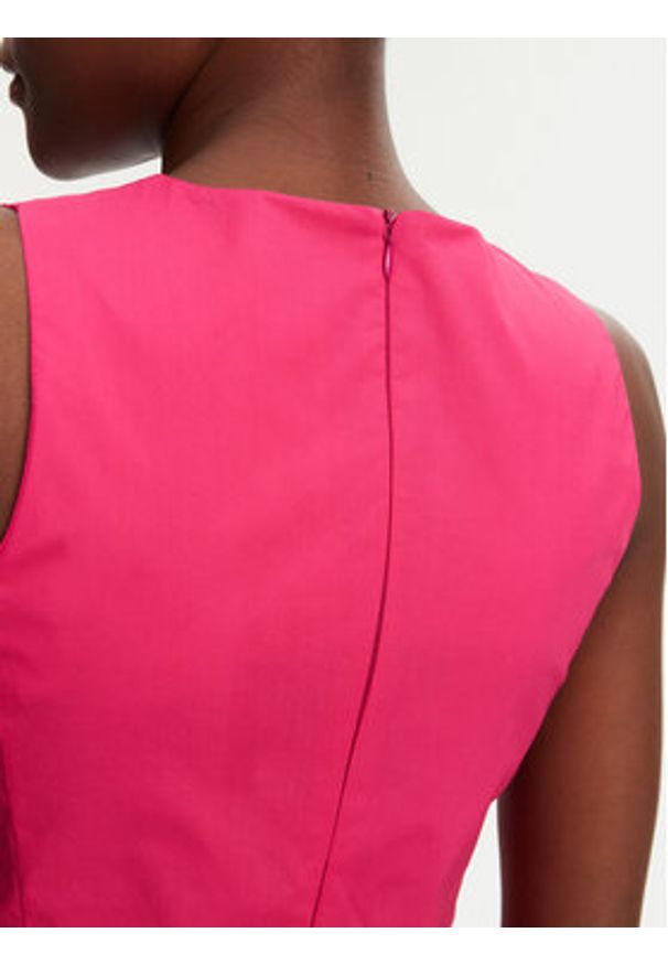 ViCOLO Sukienka codzienna TD0650 Różowy Regular Fit. Okazja: na co dzień. Kolor: różowy. Materiał: bawełna. Typ sukienki: proste. Styl: casual