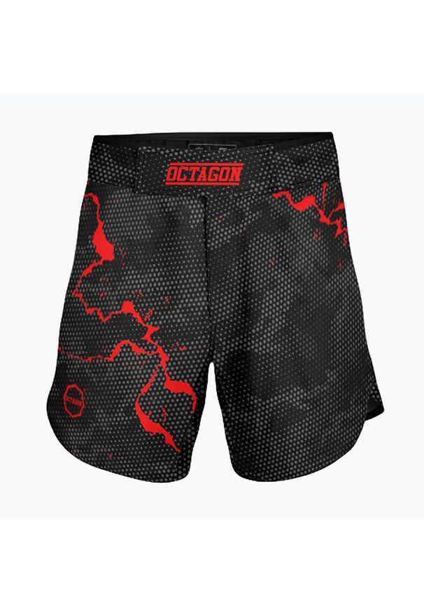 OCTAGON - Spodenki treningowe męskie Octagon Marble Camo MMA. Kolor: czarny