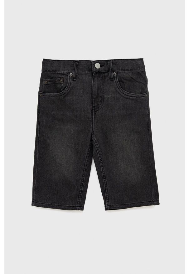 Levi's® - Levi's szorty jeansowe dziecięce kolor szary. Okazja: na co dzień, na spotkanie biznesowe. Kolor: szary. Materiał: jeans. Styl: biznesowy, casual
