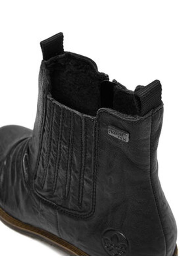 Rieker Botki 74855-00 Czarny. Kolor: czarny. Materiał: skóra