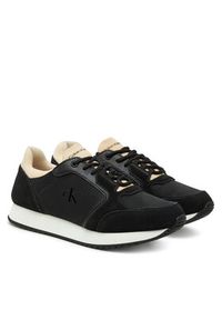 Calvin Klein Jeans Sneakersy Runner Laceup Low Mg Media YW0YW01644 Czarny. Kolor: czarny. Materiał: materiał #6