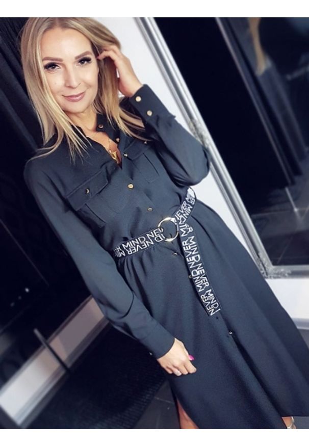 Sukienka Model Zahara Black - Jersa. Długość rękawa: długi rękaw