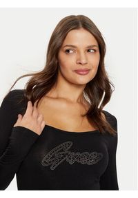 Guess Body W5RP00 K68D2 Czarny Slim Fit. Kolor: czarny. Materiał: wiskoza