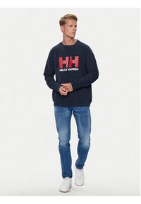 Helly Hansen Bluza Hh Logo Crew 34000 Granatowy Regular Fit. Kolor: niebieski. Materiał: bawełna #5