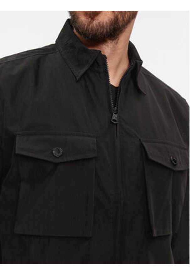 Calvin Klein Kurtka przejściowa Recycled Light Shirt Jacket K10K107136 Czarny Regular Fit. Kolor: czarny. Materiał: bawełna