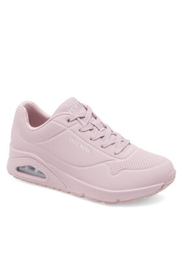 skechers - Skechers Sneakersy Uno Stand On Air 73690/LTMV Różowy. Kolor: różowy. Materiał: skóra