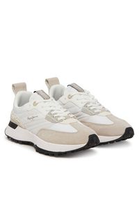 Pepe Jeans Sneakersy PLS60005 Biały. Kolor: biały. Materiał: skóra, zamsz