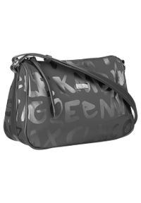 Listonoszka szara Peterson [DH] Torba PU PTN CP204440 Grey. Kolor: szary. Wzór: gładki, aplikacja, napisy. Materiał: skórzane