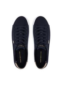 TOMMY HILFIGER - Tommy Hilfiger Sneakersy Vulc Canvas Lace Up Sneaker FW0FW08647 Granatowy. Kolor: niebieski. Materiał: materiał #3