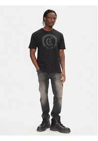 Just Cavalli T-Shirt 78OAHE22 Czarny Regular Fit. Kolor: czarny. Materiał: bawełna #4