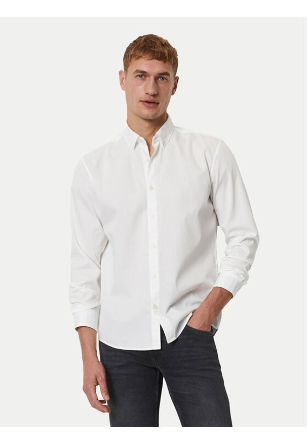 Marc O'Polo Koszula B21 7268 42342 Biały Regular Fit. Typ kołnierza: polo. Kolor: biały. Materiał: bawełna