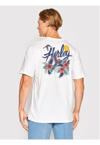 Hurley T-Shirt Wash Parrot Bay MTS0029710 Biały Regular Fit. Kolor: biały. Materiał: bawełna #5