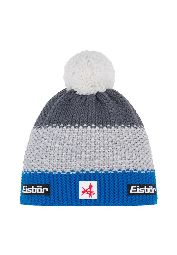 Czapka Eisbar Star Pompon MÜ SA. Kolor: niebieski. Materiał: wełna. Styl: sportowy