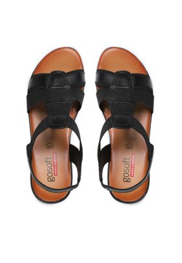 Go Soft Sandały WI16-956-07 Czarny. Kolor: czarny. Materiał: skóra