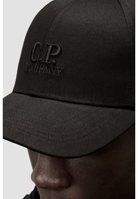 C.P. Company - C.P. COMPANY Czarna męska czapka z daszkiem. Kolor: czarny