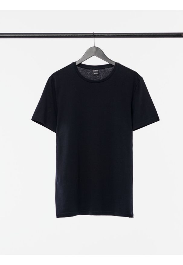 outhorn - Gładki t-shirt męski. Materiał: bawełna, jersey, materiał. Wzór: gładki