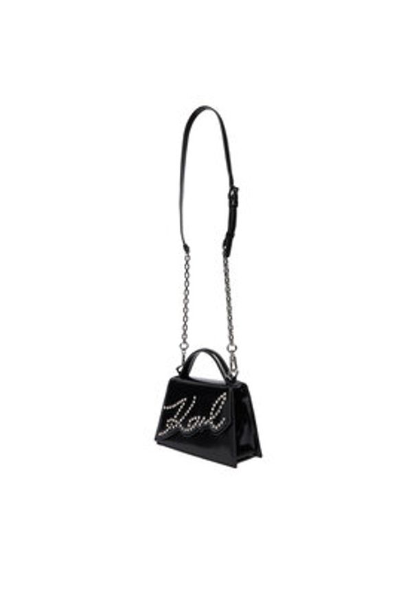 Karl Lagerfeld - KARL LAGERFELD Torebka A4W30035 Czarny. Kolor: czarny. Materiał: skórzane