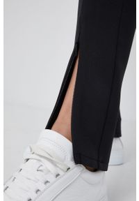 Calvin Klein Spodnie damskie kolor czarny gładkie. Kolor: czarny. Materiał: poliester. Wzór: gładki #2