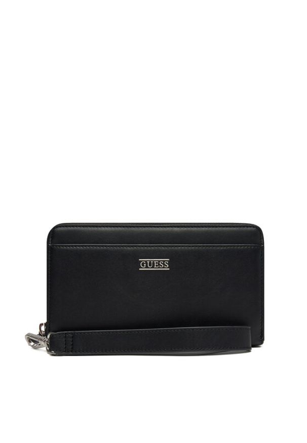 Guess Duży Portfel Męski SMNEBR LEA77 Czarny. Kolor: czarny. Materiał: skóra