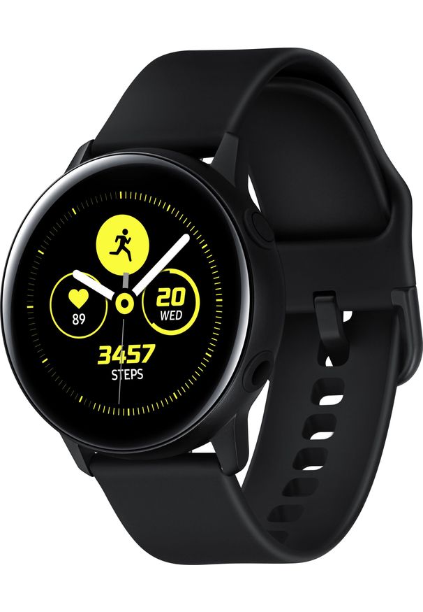 SAMSUNG - Smartwatch Samsung Galaxy Watch Active Czarny (SM-R500NZKAXEO). Rodzaj zegarka: smartwatch. Kolor: czarny