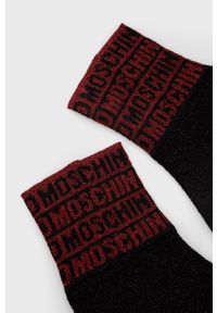 MOSCHINO - Moschino rękawiczki wełniane damskie kolor czarny. Kolor: czarny. Materiał: wełna #2