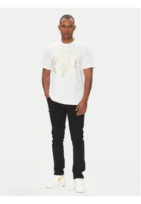Versace Jeans Couture T-Shirt 78GAHT01 Biały Regular Fit. Kolor: biały. Materiał: bawełna