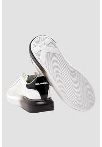 Karl Lagerfeld - KARL LAGERFELD Białe męskie sneakersy skórzane Ombre KAPRI, Rozmiar 43. Okazja: na co dzień. Kolor: biały. Materiał: skóra #3