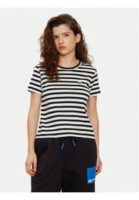 Karl Lagerfeld - KARL LAGERFELD T-Shirt A1W17099 Czarny Regular Fit. Typ kołnierza: dekolt w karo. Kolor: czarny. Materiał: bawełna #1