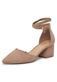 DeeZee Czółenka DF-82574-4 Beżowy. Kolor: beżowy. Materiał: materiał #3