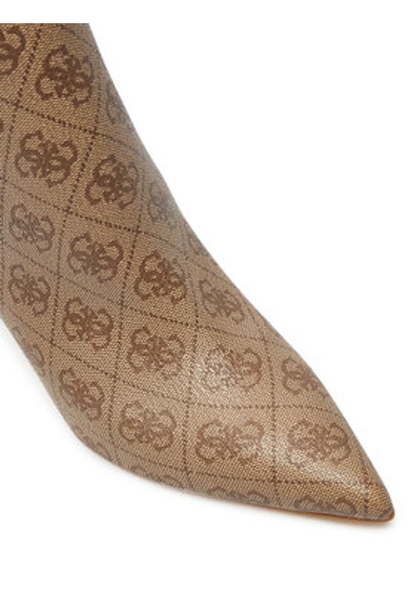 Guess Botki Slinks2 FLFSK2 FAL10 Beżowy. Kolor: beżowy. Materiał: skóra