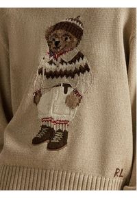 Polo Ralph Lauren Sweter 211978315001 Beżowy Relaxed Fit. Typ kołnierza: polo. Kolor: beżowy. Materiał: bawełna #4