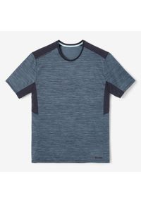 KALENJI - Koszulka do biegania męska Kalenji Dry+. Kolor: niebieski. Materiał: materiał, poliester, elastan