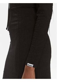 Hugo - HUGO Sukienka codzienna Navenda 50508645 Czarny Regular Fit. Okazja: na co dzień. Kolor: czarny. Materiał: syntetyk. Typ sukienki: proste. Styl: casual