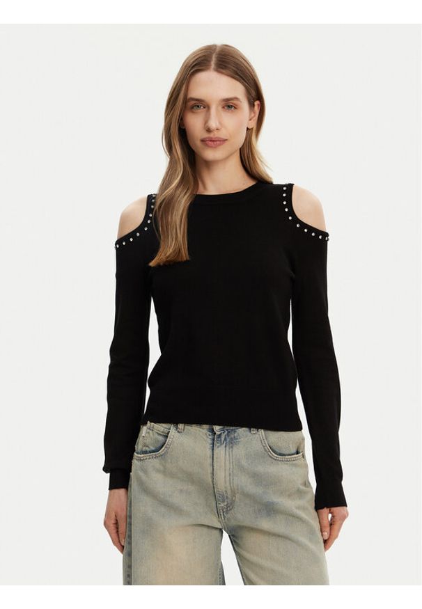 only - ONLY Sweter Gila 15339512 Czarny Regular Fit. Kolor: czarny. Materiał: syntetyk