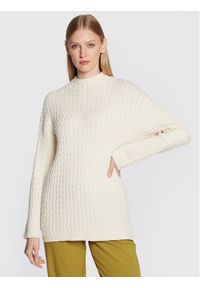 Moss Copenhagen Sweter Jalda Rachelle 17177 Écru Oversize. Materiał: wiskoza