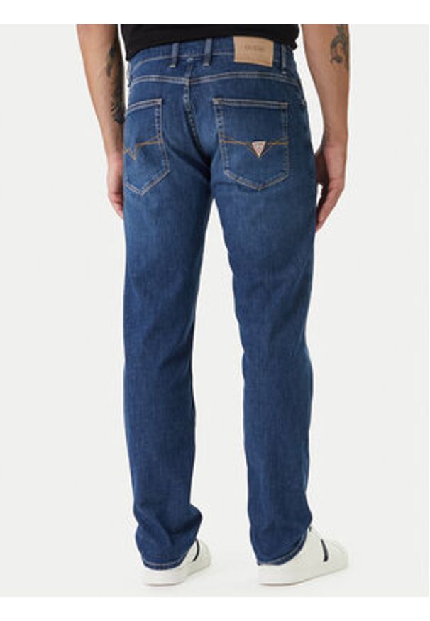 Guess Jeansy M6GAN2 D0755 Niebieski Slim Fit. Kolor: niebieski