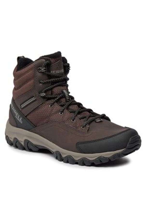 Merrell Trekkingi Thermo Akita Mid Wp J036447 Brązowy. Kolor: brązowy. Materiał: nubuk, skóra. Sport: turystyka piesza
