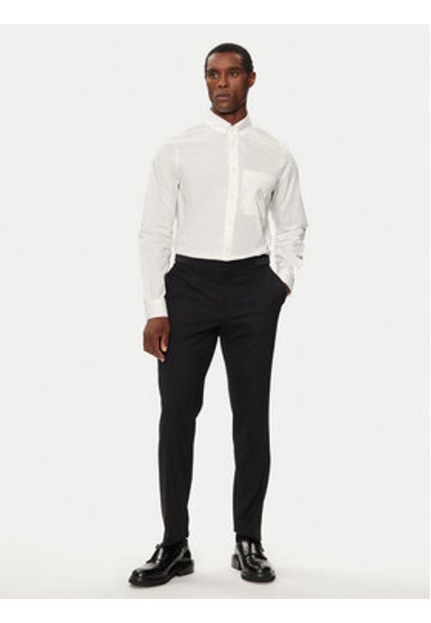 Armani Exchange Koszula 6DZC21 ZN2VZ 1116 Écru Slim Fit. Materiał: bawełna