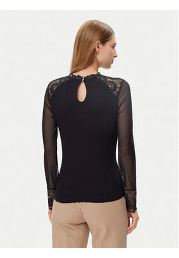 Morgan Bluzka 251-TIAMO Czarny Slim Fit. Kolor: czarny. Materiał: wiskoza