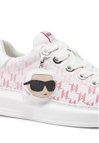 Karl Lagerfeld - KARL LAGERFELD Sneakersy KL62576L Biały. Kolor: biały. Materiał: skóra #6