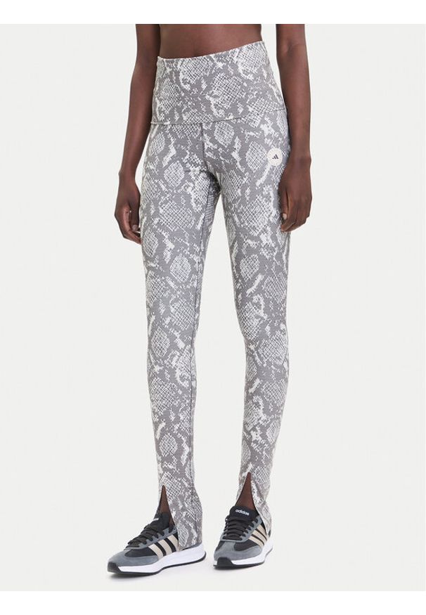 Adidas by Stella McCartney - adidas by Stella McCartney Legginsy Training Rolltop Splitcuff JM8477 Beżowy Slim Fit. Kolor: beżowy. Materiał: syntetyk