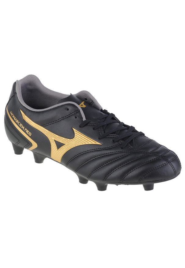 Buty piłkarskie - korki męskie, Mizuno Monarcida Neo II FG. Kolor: wielokolorowy, czarny. Materiał: materiał, syntetyk. Sport: piłka nożna